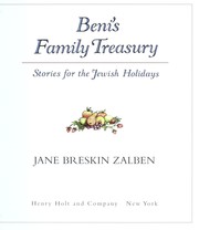 Cover of: Beni's family treasury: stories for the Jewish holidays