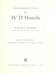Cover of: Complete plays. | William Dean Howells