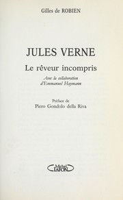 Cover of: Jules Verne, le re veur incompris by Gilles de Robien