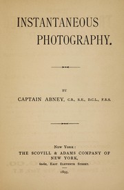 Cover of: Instantaneous photography