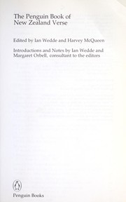The Penguin book of New Zealand verse by Ian Wedde, Harvey McQueen, Margaret Rose Orbell