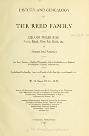 History and genealogy of the Reed family by W. H. Reed