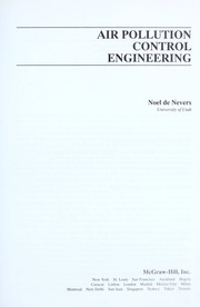 Cover of: Air pollution control engineering by Noel De Nevers
