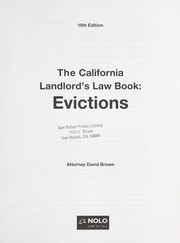 Cover of: The California landlord
