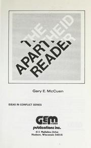 Cover of: The Apartheid reader
