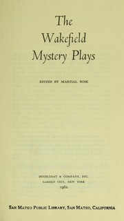 Cover of: The Wakefield mystery plays.