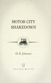 Cover of: Motor City shakedown