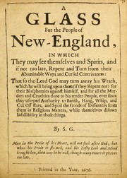 A glass for the people of New-England by S. G.