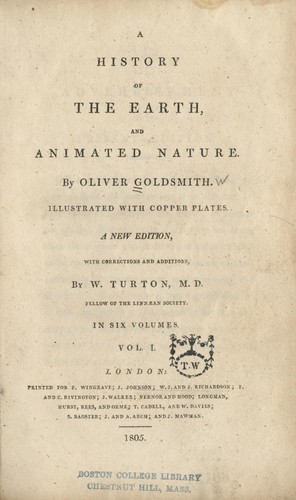 A history of the earth, and animated nature.