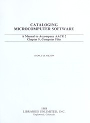 Cover of: Cataloging microcomputer software: a manual to accompany AACR 2, chapter 9, Computer files