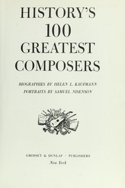 Cover of: History's 100 greatest composers.