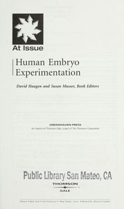 Cover of: Human embryo experimentation