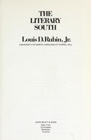 Cover of: The literary South