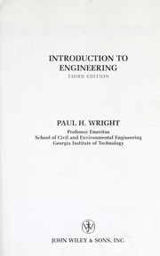 Cover of: Introduction to engineering