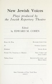 Cover of: New Jewish voices : plays produced by the Jewish Repertory Theatre