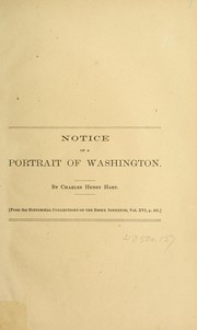 Cover of: Notice of a portrait of Washington
