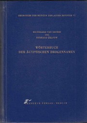 Cover of: Wörterbuch der ägyptischen Drogennamen