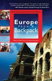 Cover of: Europe from a backpack: real stories from young travelers abroad