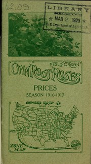 Cover of: Field-grown own roots roses: prices, season 1916-1917