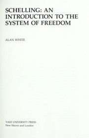 Cover of: Schelling by White, Alan