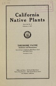 Cover of: California native plants by Theodore Payne (Firm)