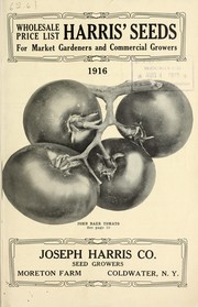 Cover of: Wholesale price list: Harris' seeds for market gardeners and commercial growers