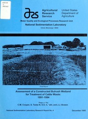 Cover of: Assessment of a constructed bulrush wetland for treatment of cattle waste: 1991-1994