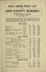 Cover of: Mail order price list of Linn County Nursery