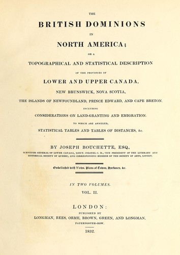 The British dominions in North America