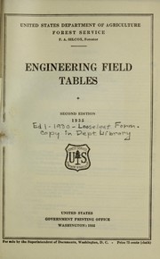 Cover of: Engineering field tables.