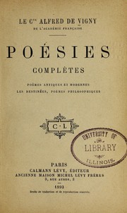 Cover of: Poe sies comple  tes: poe  mes antiques et modernes, les destine es, poe  mes philosophiques