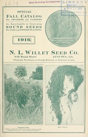 Cover of: Special fall catalog for truckers and farmers: sound seeds for fall and winter planting, 1916