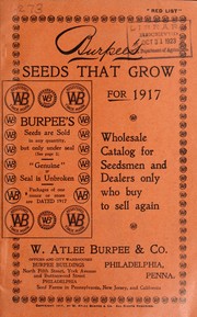 Cover of: 1917 Burpee's seeds that grow: wholesale prices