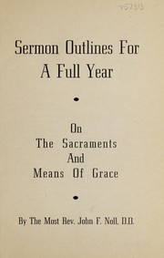 Cover of: Sermon outlines for a full year