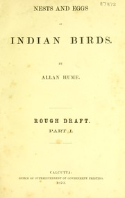 Cover of: Nests and eggs of Indian birds: rough draft