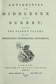 Cover of: Bibliotheca topographica Britannica.