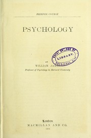 Cover of: Psychology : briefer course