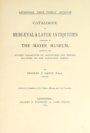 Cover of: Catalogue of mediæval & later antiquities contained in the Mayer Museum