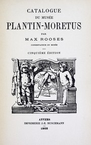 Catalogue du Musée Plantin-Moretus by Museum Plantin-Moretus