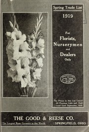 Cover of: Spring trade list 1919: for florists, nurserymen and dealers only