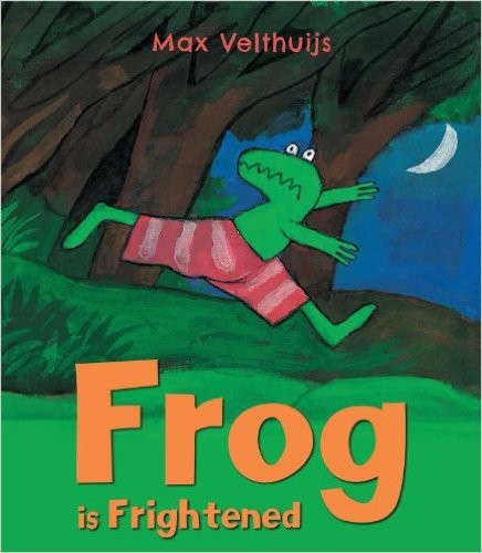 Frog is frightened.