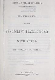 Cover of: Extracts from their manuscript transactions, with notes
