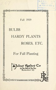 Cover of: Bulbs, hardy plants, roses, etc: Fall 1919 : for fall planting