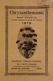 Cover of: Chrysanthemums: florists' wholesale list of best varieties to grow for season 1919