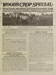 Cover of: Wood's crop special: 1919 : September edition : giving timely information and prices of seasonable seeds