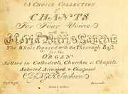 Choice collection of chants by D. G. K. Jackson