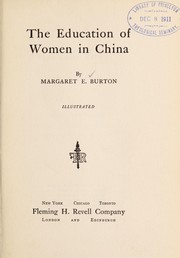 Cover of: The education of women in China