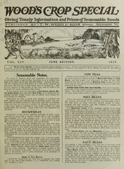 Cover of: Wood's crop special: 1919 : June edition : giving timely information and prices of seasonable seeds