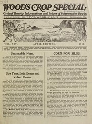 Cover of: Wood's crop special: 1919 : April edition : giving timely information and prices of seasonable seeds