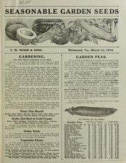 Cover of: Seasonable garden seeds: March 1st, 1919